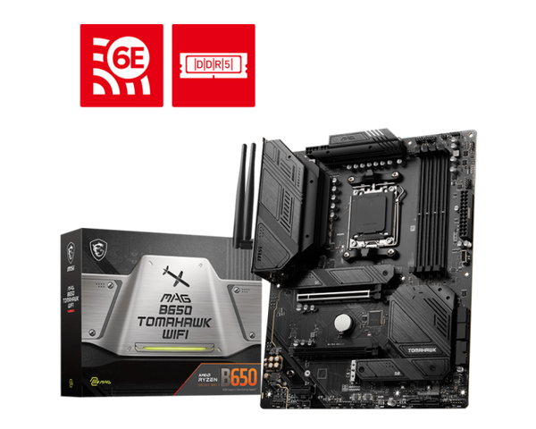 MSI MAG B650 TOMAHAWK WIFI (AMD B650,AM5,DDR5,PCI-E,ATX)