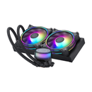 COOLER MASTER MASTERLIQUID ILLUSION 240 RGB - Radiateur Watercooling avec 2 x 120MM PWM Ventilateurs pour processeur - LGA2066, LGA2011-V3, LGA2011, LGA1700*, LGA1200, LGA1151, LGA1150, LGA1155, LGA1156, AM4, AM3+, AM3, AM2+, AM2, FM2+, FM2, FM1