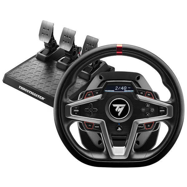 THRUSTMASTER VOLANT T248 PS Licence off.PS5 Force Feedback Ecran LCD 25 bts Pedalier magnétique PS5/PS4/PC