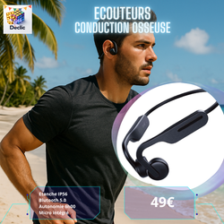 Écouteurs sans fil Bluetooth à conduction osseuse