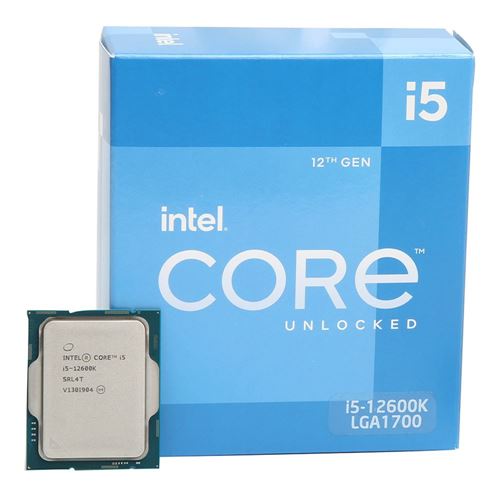 Processeur INTEL Core i5-12600K - 3.7GHz, 10 Core,S1700,125 Watts, Sans ventilateur, Version Boîte