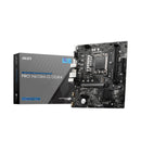 Carte mère MSI PRO H610M-G - Intel H610,S1700,DDR4,PCI-E,MICRO-ATX
