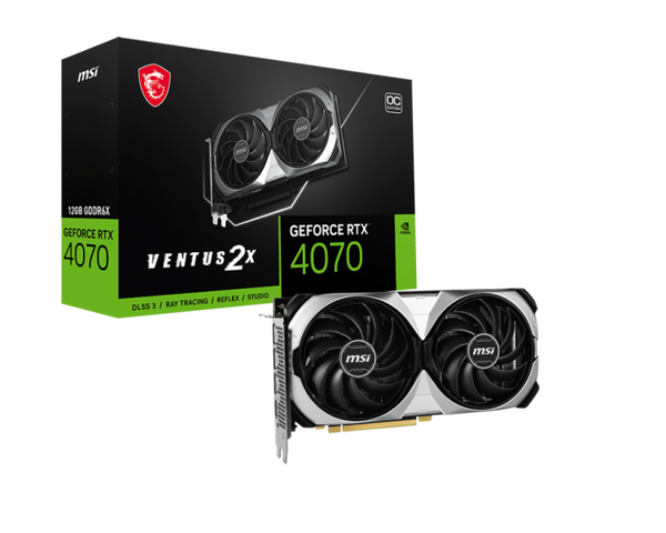 Carte Graphique MSI RTX 4070 SUPER 12G VENTUS 2X OC - 12.0 Go, PCI-Express, Ventilé