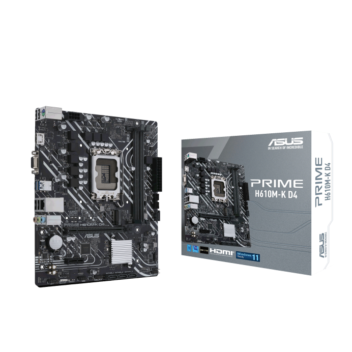 Carte mère ASUS PRIME H610M-K - iH610, Socket LGA1700,DDR5,PCI-E,MICRO-ATX