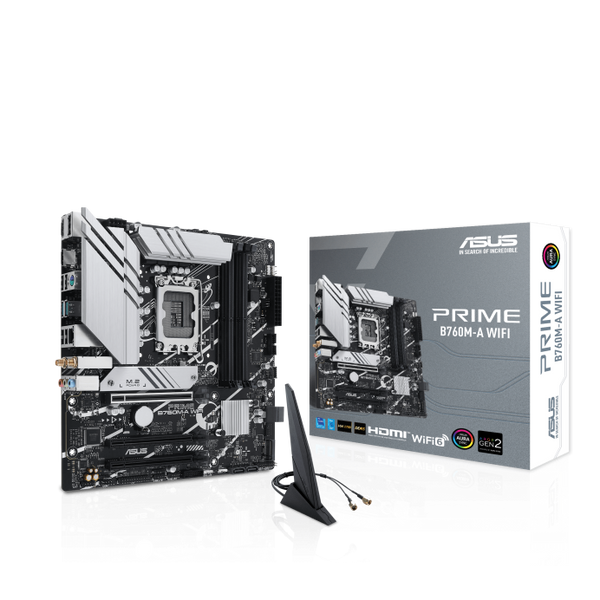 Carte mère ASUS PRIME B760M-A WIFI - iB760, Socket LGA1700,DDR5,PCI-E,MICRO-ATX