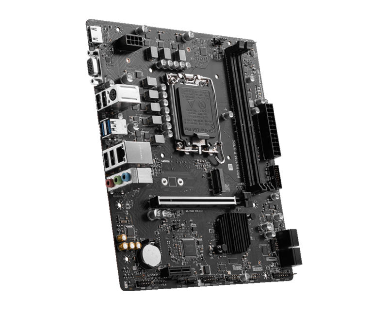 Carte mère MSI PRO H610M-E - iH610, Socket LGA1700, DDR4, PCI-E, MICRO-ATX