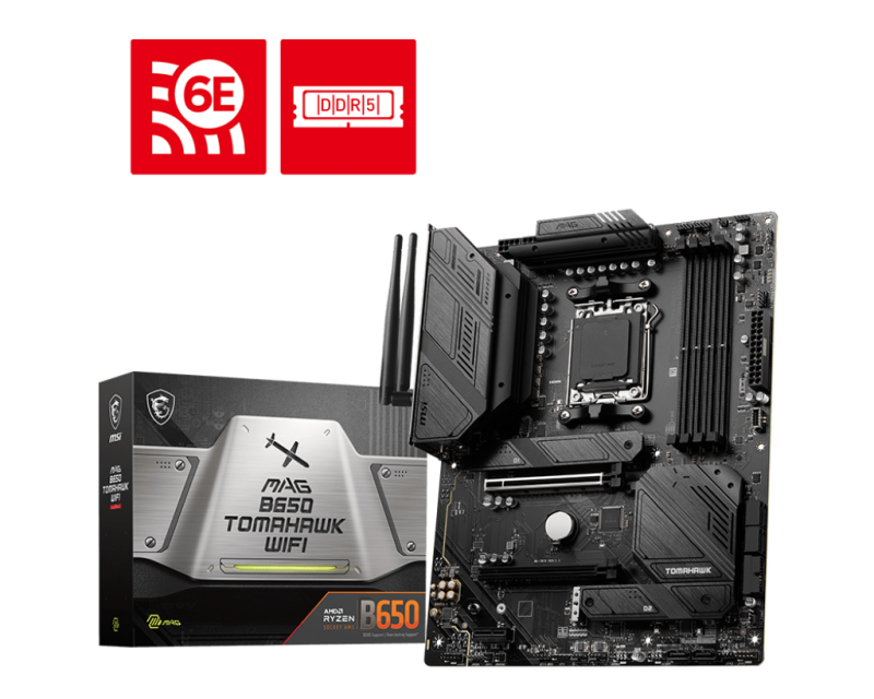 MSI MAG B650 TOMAHAWK WIFI (AMD B650,AM5,DDR5,PCI-E,ATX)