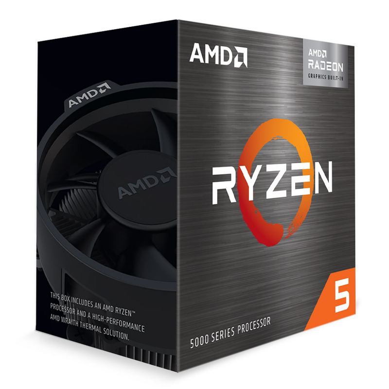 Processeur AMD Ryzen 5 5600G WRAITH STEALTH - 3.9GHZ, 6 Coeurs, Socket AM4, TDP 65 Watts, Ventilateur, Version Boîte