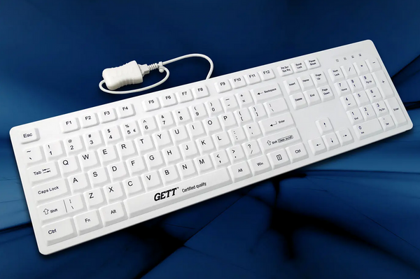 GETT CLAVIER CLEANTYPE EASY PROTECT (SILICONE,USB,IP68,AZERTY) - BLANC