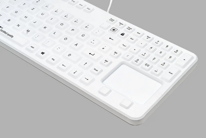 GETT CLAVIER CLEANTYPE PRIME TOUCH+ (SILICONE,USB,IP68,AZERTY) - BLANC