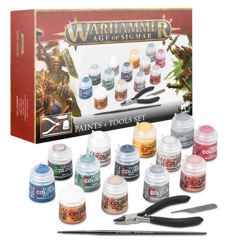 Warhammer Age of Sigmar Set de Peintures + Outils / WARHAMMER AGE OF SIGMAR