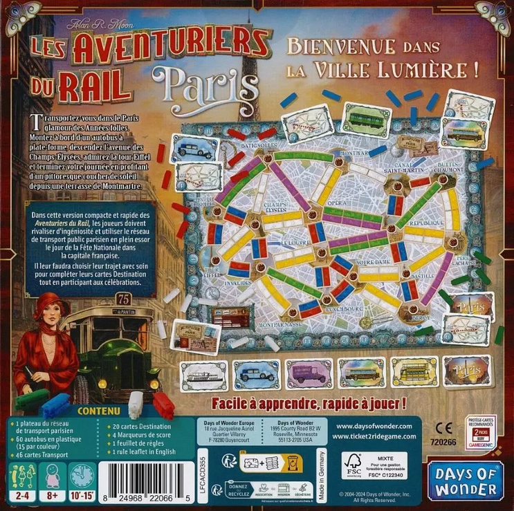 LES AVENTURIERS DU RAIL PARIS (TICKET TO RIDE)