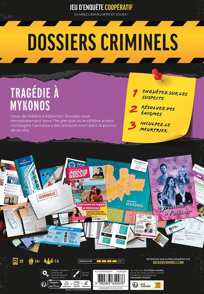 TRAGEDIE A MYKONOS (DOSSIERS CRIMINELS)