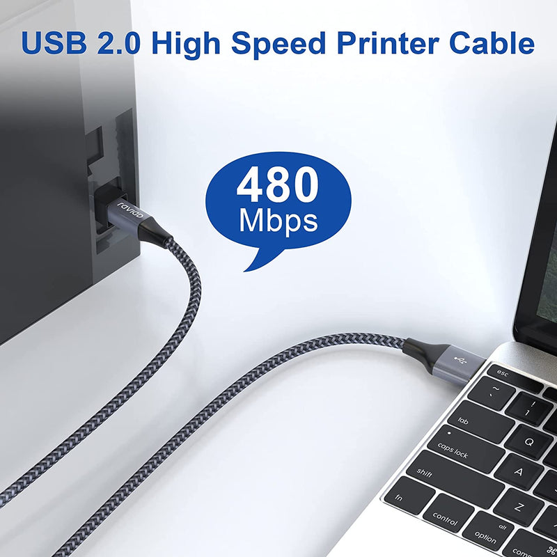Câble USB 2.0 A vers B pour Imprimantes, Numériseurs (HP, Epson) - 3 mètres  - Noir : : Informatique