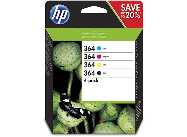 PACK HP 364 - 4 CARTOUCHES (NOIR/CYAN/JAUNE/MAGENTA) - Declic Informatique