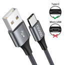 CABLE USB M/USB TYPE-C M HYPER CHARGE 2M