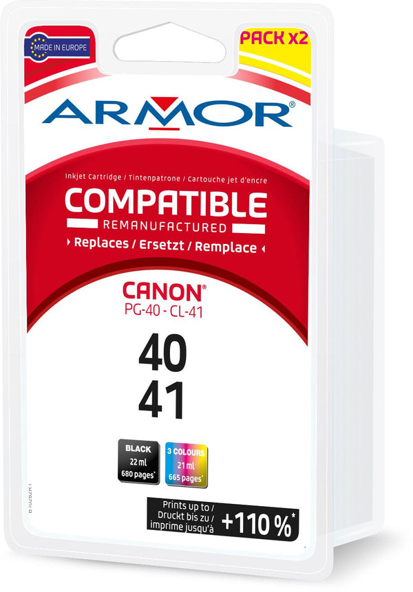 CANON PACK PG-40/CL-41 COMPATIBLE ARMOR - Declic Informatique