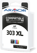 HP PACK 303XL NOIRE + COULEUR COMPATIBLE ARMOR - Declic Informatique